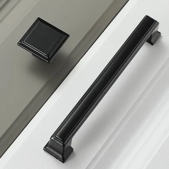 Tiradores para cajones de armario de cocina, tirador negro para muebles, contenedor, taza