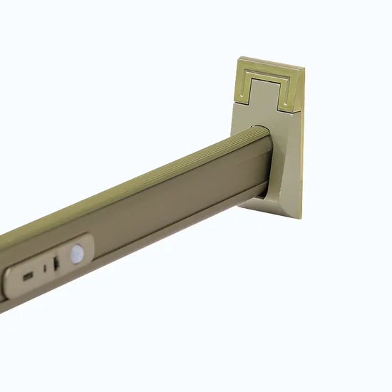 Accesorios de guardarropa Barra de armario ovalada con barra de armario de aluminio color champán negro claro