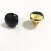 Herrajes para gabinetes, cajón de baño y cocina, perilla redonda con cepillo de latón dorado mate negro