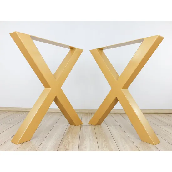 Muebles de oficina, escritorio de comedor, forma de X, patas de mesa de comedor de café de acero de metal