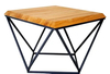 Base de mesa de centro negra de acero con pedestal de metal para mesas de mármol