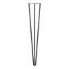 Patas de horquilla de acero inoxidable cepillado de alta resistencia (juego de 4) - Moderno de mediados de siglo para mesas de café y comedor con orificios preperforados y protectores de piso