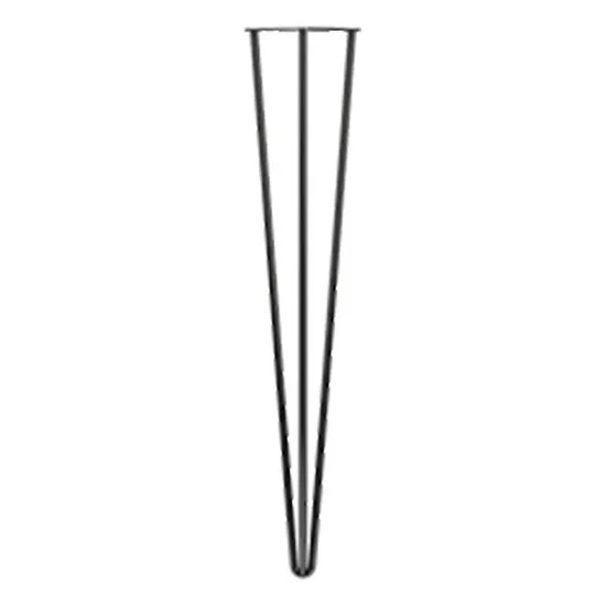Patas de horquilla de acero inoxidable cepillado de alta resistencia (juego de 4) - Moderno de mediados de siglo para mesas de café y comedor con orificios preperforados y protectores de piso
