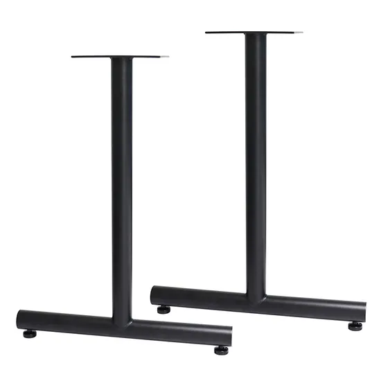 Mesa de acero negra, barra de hierro macizo, escritorio para ordenador portátil, patas de mesa de banco DIY
