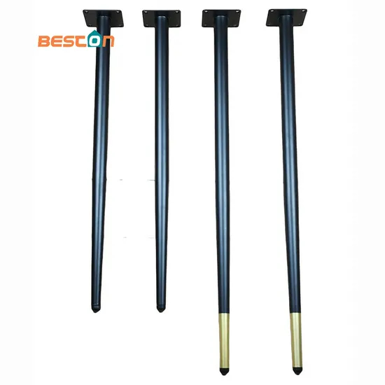 Muebles de metal, sofá negro cónico, armario, muebles, patas de mesa