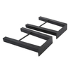 Patas de mesa de comedor de metal industrial moderno y duradero con recubrimiento de polvo negro sólido al por mayor