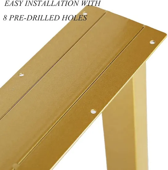 Patas de mesa de latón para escritorio de oficina, comedor, café, resistente, tubo cuadrado, hierro