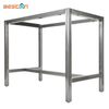 Escritorio de oficina moderno, mesa de comedor para ordenador portátil, marco de mesa de acero