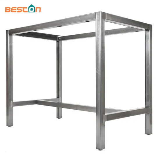 Escritorio de oficina moderno, mesa de comedor para ordenador portátil, marco de mesa de acero