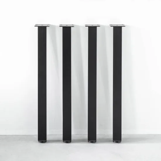 Herrajes para muebles ajustables, diseño de moda, patas redondas de altura de metal, patas de mesa