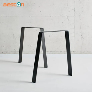 Patas de mesa de comedor en forma de L de hierro forjado al por mayor