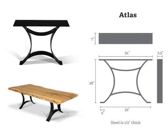 Pata de mesa de muebles vintage de nuevo diseño