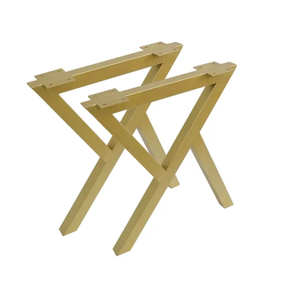Muebles de oficina, escritorio de comedor, patas de mesa de lujo modernas de metal cuadrado