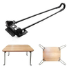 Patas de mesa de acero con forma de horquilla plegables con bloqueo de 90 grados, resistentes, desmontables, diseño Retro Industrial para mesas de losa de madera