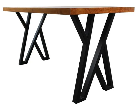 Muebles Mesa de metal Banco Café Industrial Mesa de comedor negra Patas de escritorio