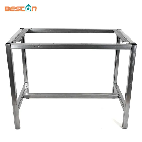 Escritorio de oficina moderno, mesa de comedor, marco de mesa de acero inoxidable