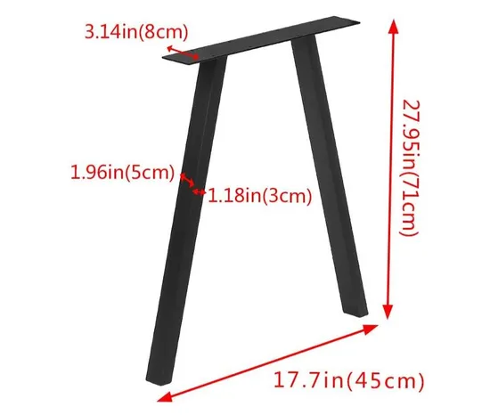 Pata de mesa de comedor de metal industrial de hierro forjado de nuevo estilo
