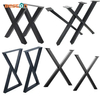 Caballetes en forma de X Patas de mesa de centro de comedor de metal Patas de muebles de oficina Banco de madera de hierro fundido Patas de marco negro antioxidantes para exteriores para mesa de consola Pies de parques DIY