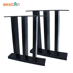Patas de mesa en forma de U de café de hierro y metal de acero cuadrado de muebles estándar del fabricante