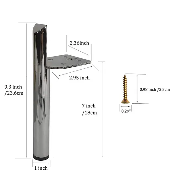 Patas de muebles de acero modernas para sofá/cama/gabinete: actualice su sofá con patas de metal resistentes