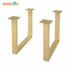 Patas de mesa de comedor de metal elegantes para tapa rectangular