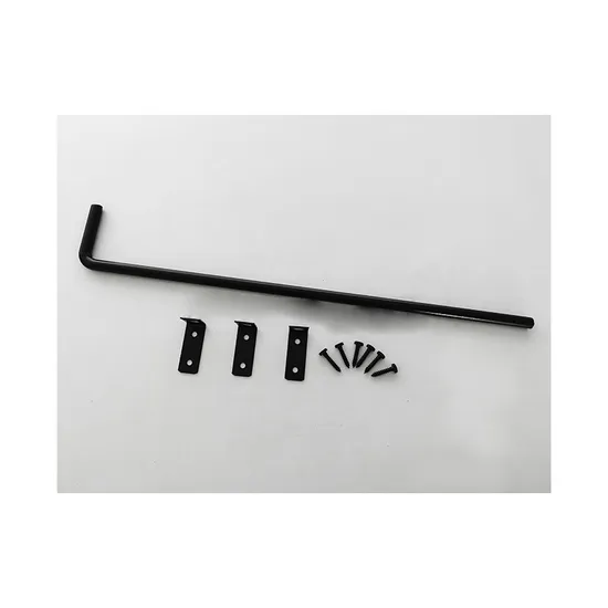 Kit de herrajes para puerta de acero negro de alta resistencia: pestillo de poste, bisagra de correa y varilla de caída