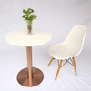 Base de mesa de comedor de acero inoxidable, mármol y latón cepillado único, venta al por mayor