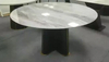 Mesa de comedor giratoria de mármol blanco y negro redonda de alta calidad personalizada de 10 plazas