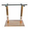 Muebles de escritorio cepillado, base de mesa industrial forjada en oro, acero inoxidable cromado