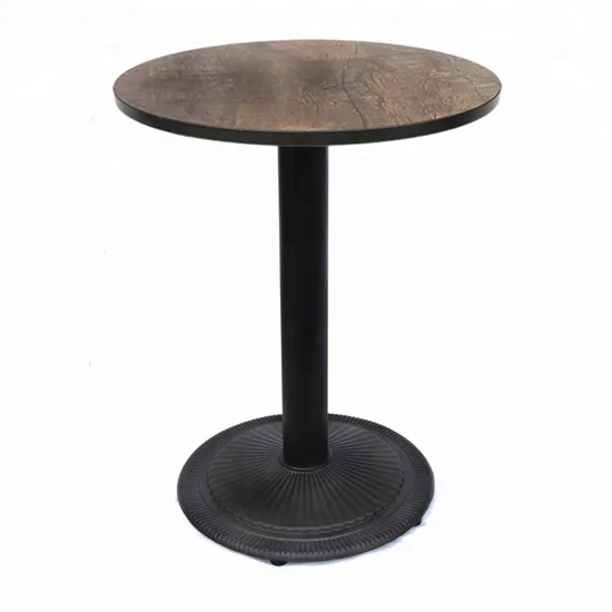 Base de mesa redonda de comedor de mármol con manivela de hierro fundido antiguo barato