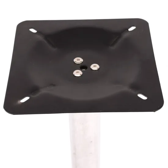 Patas de mesa de comedor plateadas con base de mesa chapada en hierro para uso hotelero