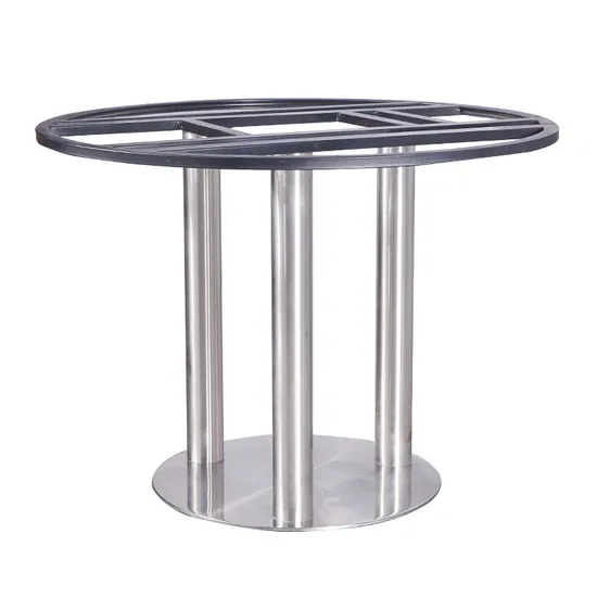 Base redonda de la mesa del restaurante del comedor del metal del tulipán del acero inoxidable del café de los muebles