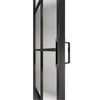 Puertas divisorias de puerta de cristal negras con marco de acero corredizo silencioso estilo loft