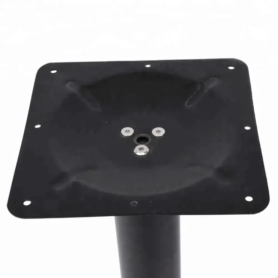 Piezas de muebles Cruz negra Pata de mesa de metal de hierro fundido para uso hotelero