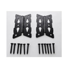 Bisagra de puerta tipo mariposa decorativa de metal negro - 1 par para puertas de madera