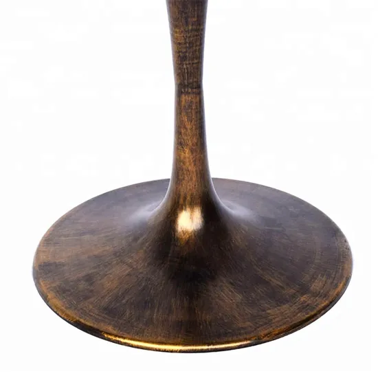 Patas de mesa de tulipán de hierro y bronce redondas de estilo clásico para mesas de centro