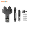 Kit de pestillo de puerta de metal resistente negro OEM personalizado para puertas de valla de madera