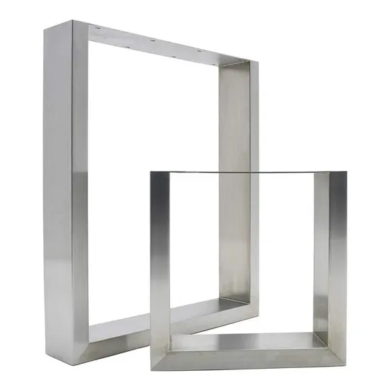 Precio barato Metal de acero en forma de T Patas de mesa de comedor de acero inoxidable