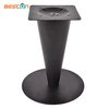 Muebles con recubrimiento de polvo negro de hierro Tulip Base de mesa para encimeras de mármol