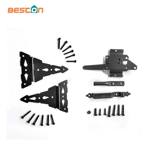 Kit de herrajes para puertas y cercas de acero galvanizado de alta resistencia para puertas exteriores