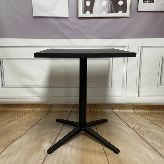 Patas de mesa de aleación de aluminio para exteriores, base negra para mesa de comedor para restaurante