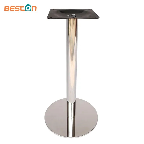 Base de mesa redonda de barra de acero inoxidable de fábrica de muebles modernos