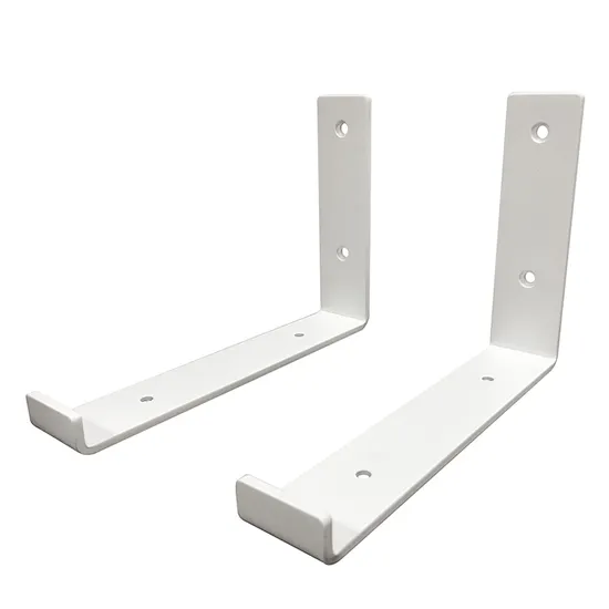 Soportes de acero inoxidable del soporte flotante del estante del final blanco brillante