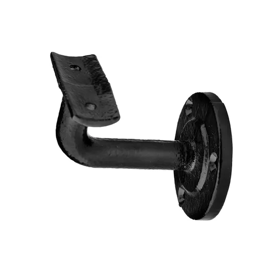Soporte para reposabrazos Montaje en pared Tubo de hierro fundido extraíble Soporte negro de metal de acero