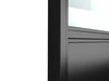 Puerta de vidrio con marco de metal de acero negro mate interior con kit de herrajes
