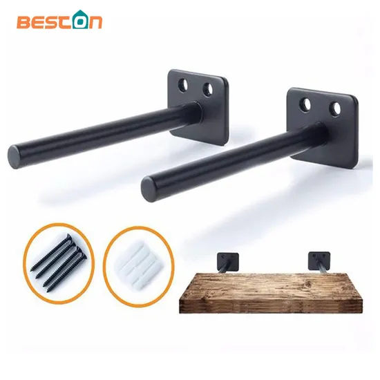 Soportes para estantes de tubos ocultos ciegos montados en la pared