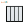 Estilo de fábrica de puertas y ventanas de vidrio, marco metálico de ventana corrediza