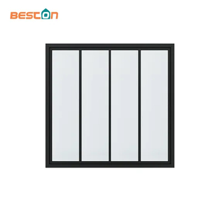 Estilo de fábrica de puertas y ventanas de vidrio, marco metálico de ventana corrediza
