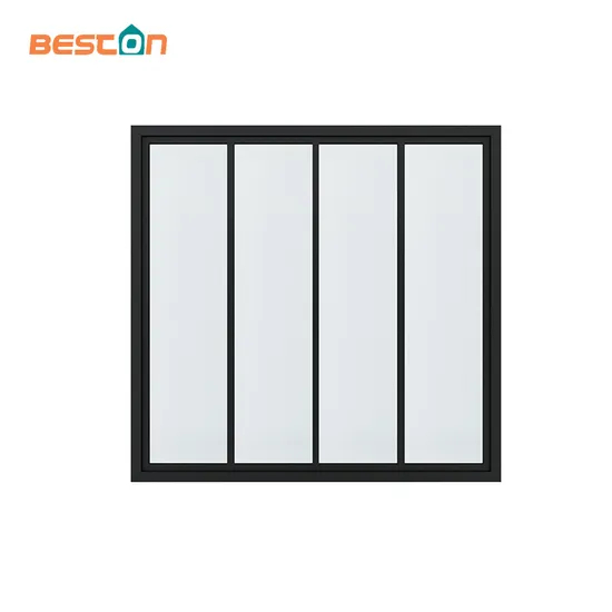 Estilo de fábrica de puertas y ventanas de vidrio, marco metálico de ventana corrediza