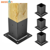 Soporte de esquina de metal en ángulo recto, soportes de pérgola para vigas de madera, Gazebo recto